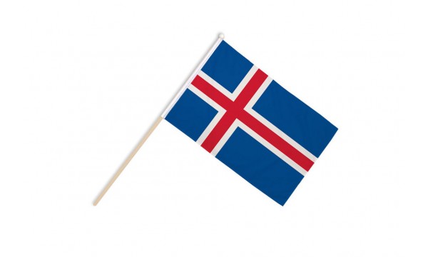 Iceland Hand Flags